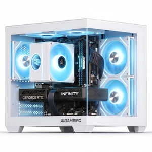 AIGAMEPC Gaming PC Desktop Computer, AMD Ryzen 7 5700X, GeForce RTX 5060 8G, 16GB DDR4 RAM, 1TB M.2 NVMe SSD, BX3 650W 80PLUS Bronze PSU, ARGB Fans, WiFi+BT, for Game Design and Office AIGAMEPC Gaming PC Desktop Computer, AMD Ryzen 7 5700X, GeForce RTX 5060 8G, 16GB DDR4 RAM, 1TB M.2 NVMe SSD, BX3 650W 80PLUS Bronze PSU, ARGB Fans, WiFi+BT, for Game Design and Office