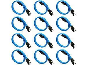 12-Pack SATA III Cable,SATA III 6.0 Gbps Data Cable Straight with Locking Latch 16 Inches SATA Cable Pack for HDDSSDCD and DVD Drives Blue 12-Pack SATA III Cable,SATA III 6.0 Gbps Data Cable Straight with Locking Latch 16 Inches SATA Cable Pack for HDDSSDCD and DVD Drives Blue