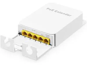 Outdoor Gigabit PoE Passthrough Switch, 1 PoE in 4 PoE Out Extender, IEEE802.3af/at/bt PoE Powered 90W, 10/100/1000Mbps Ethernet, Wall Mount Waterproof Plug and Play Outdoor Gigabit PoE Passthrough Switch, 1 PoE in 4 PoE Out Extender, IEEE802.3af/at/bt PoE Powered 90W, 10/100/1000Mbps Ethernet, Wall Mount Waterproof Plug and Play
