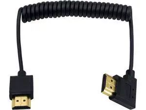 Right Angle Coiled HDMI Cable 4FT/1.2M, Extreme Thin 90 Degree HDMI Male to Male Coiled Cable for 3D and 4K@60hz Ultra HD TV Stick for PS5, Blu-ray, Roku TV, Xbox Series X/S Right Angle Coiled HDMI Cable 4FT/1.2M, Extreme Thin 90 Degree HDMI Male to Male Coiled Cable for 3D and 4K@60hz Ultra HD TV Stick for PS5, Blu-ray, Roku TV, Xbox Series X/S
