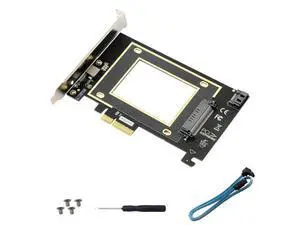 U.2 to PCIE Expansion CardSFF 8639 to PCIE 3.0 x4 Riser Card,PCI-E 3.0 X4 SATA Adapter,for 2.5" U.2 NVME SSD and 2.5" SATA SSD. U.2 to PCIE Expansion CardSFF 8639 to PCIE 3.0 x4 Riser Card,PCI-E 3.0 X4 SATA Adapter,for 2.5" U.2 NVME SSD and 2.5" SATA SSD.