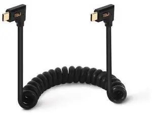 3.9ft Max USB 4.0 Type C Coiled Cable, Bidirectional 40Gbps, 240W PD Charging, 8K@60Hz Video, Left Right to Left Right Male Spring Spiral Cord for Thunderbolt 4/3, Smartphone, Laptop, Monitor 3.9ft Max USB 4.0 Type C Coiled Cable, Bidirectional 40Gbps, 240W PD Charging, 8K@60Hz Video, Left Right to Left Right Male Spring Spiral Cord for Thunderbolt 4/3, Smartphone, Laptop, Monitor