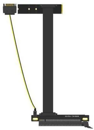 BUCIER 300mm M.2 Key M to PCIe 4.0 X16 Riser Cable with SATA Power Cable, Not Support M.2 SATA Slot BUCIER 300mm M.2 Key M to PCIe 4.0 X16 Riser Cable with SATA Power Cable, Not Support M.2 SATA Slot