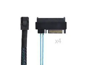 Mini SAS SFF-8643 Host to 4 SAS 29Pin SFF-8482 Target Disk Data Server Raid Cable Mini SAS SFF-8643 Host to 4 SAS 29Pin SFF-8482 Target Disk Data Server Raid Cable