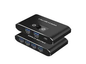 BUCIER USB Switch,USB 3.0 Switch, 2 Computers Sharing 4 Devices, Aluminum Switcher for Mouse, Keyboard, Printer, Scanner, Flash Drive, Compatible with Windows, Mac, Linux, Chrome OS BUCIER USB Switch,USB 3.0 Switch, 2 Computers Sharing 4 Devices, Aluminum Switcher for Mouse, Keyboard, Printer, Scanner, Flash Drive, Compatible with Windows, Mac, Linux, Chrome OS
