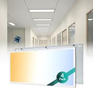 2x4 LED Flat Panel Light for Drop Ceiling, 6600LM, 0-10V Dimmable, 40W/50W/60W Selectable, 4CCT 3000K/4000K/5000K/6000K, ETL Listed, 100-277V, 4 Pack 2x4 LED Flat Panel Light for Drop Ceiling, 6600LM, 0-10V Dimmable, 40W/50W/60W Selectable, 4CCT 3000K/4000K/5000K/6000K, ETL Listed, 100-277V, 4 Pack