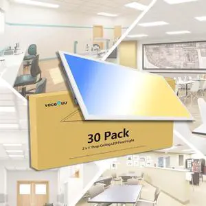 30 Pack 2x4 LED Flat Panel Lights - Drop Ceiling Light Fixture 5000K 4000K 3000K Selectable & 0-10v Dimmable, 30W/40W/50W Switchable, 100-277Vac, ETL Listed 30 Pack 2x4 LED Flat Panel Lights - Drop Ceiling Light Fixture 5000K 4000K 3000K Selectable & 0-10v Dimmable, 30W/40W/50W Switchable, 100-277Vac, ETL Listed
