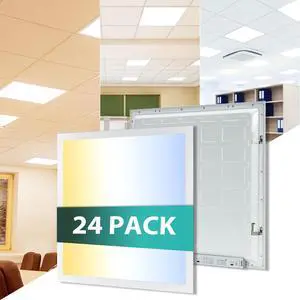24-Pack 2x2 LED Flat Panel Light Drop Ceiling Fixture, 3CCT Selectable (3000K/4000K/5000K) & 40W 30W 20W Switchable, 0-10V Dimmable, 100-277Vac, ETL & DLC 24-Pack 2x2 LED Flat Panel Light Drop Ceiling Fixture, 3CCT Selectable (3000K/4000K/5000K) & 40W 30W 20W Switchable, 0-10V Dimmable, 100-277Vac, ETL & DLC