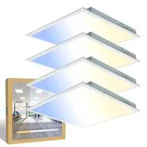 4-Pack 2x2 LED Flat Panel Light Drop Ceiling, 0-10V Dimmable, 3CCT Selectable (5000K 4000K 3000K) & 3 Wattage Switchable (40W 30W 20W), 100-277Vac, ETL & DLC 4-Pack 2x2 LED Flat Panel Light Drop Ceiling, 0-10V Dimmable, 3CCT Selectable (5000K 4000K 3000K) & 3 Wattage Switchable (40W 30W 20W), 100-277Vac, ETL & DLC