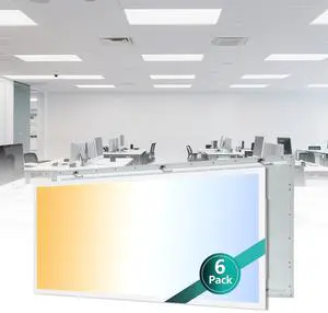 2x4 LED Flat Panel Light for Drop Ceiling, 0-10V Dimmable, 40W/50W/60W Selectable, 4CCT 3000K/4000K/5000K/6000K, Up to 6600LM, ETL Listed, 100-277V, 6 Pack 2x4 LED Flat Panel Light for Drop Ceiling, 0-10V Dimmable, 40W/50W/60W Selectable, 4CCT 3000K/4000K/5000K/6000K, Up to 6600LM, ETL Listed, 100-277V, 6 Pack