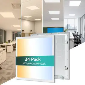2x2 LED Flat Panel Light 24 Pack, 3 Wattage 30W/40W/50W & 4 CCT 3K/4K/5K/6K Selectable, 0-10V Dimmable, 5500LM, Drop Ceiling Troffer, ETL Listed, 100-277V Commercial Light 2x2 LED Flat Panel Light 24 Pack, 3 Wattage 30W/40W/50W & 4 CCT 3K/4K/5K/6K Selectable, 0-10V Dimmable, 5500LM, Drop Ceiling Troffer, ETL Listed, 100-277V Commercial Light