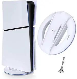 External Base Stand Replacement, for PlayStation 5 Slim Console, White External Base Stand Replacement, for PlayStation 5 Slim Console, White