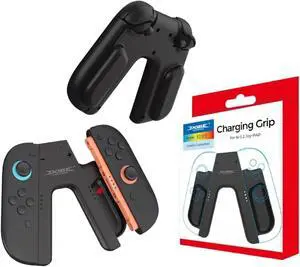 Charging Grip for Switch 2 Handle, Ergonomic V-Controller Stand with USB-C Cable and LED Indicator for Fast Charging While Playing, Compact & Easy to Carry Charging Grip for Switch 2 Handle, Ergonomic V-Controller Stand with USB-C Cable and LED Indicator for Fast Charging While Playing, Compact & Easy to Carry