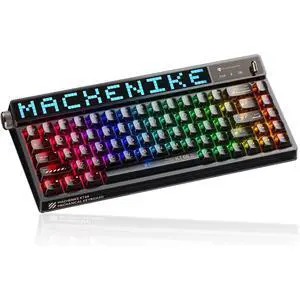 KT68 Pro Wireless Compact Mechanical Gaming Keyboard, Customizable LED Screen, 3-Modes 68 Keys Hot Swappable Yellow Switch, Anti-Ghosting, Transparent Keycaps, Win/Mac, Black KT68 Pro Wireless Compact Mechanical Gaming Keyboard, Customizable LED Screen, 3-Modes 68 Keys Hot Swappable Yellow Switch, Anti-Ghosting, Transparent Keycaps, Win/Mac, Black