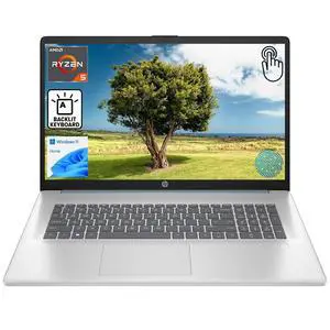 17.3" Touchscreen Laptop for Work and Home, AMD Ryzen 5 7430U, 8GB RAM, 128GB SSD, Webcam, HDMI, Backlit Keyboard, Fingerprint Reader, Wi-Fi 6, Windows 11 Home, Blue 17.3" Touchscreen Laptop for Work and Home, AMD Ryzen 5 7430U, 8GB RAM, 128GB SSD, Webcam, HDMI, Backlit Keyboard, Fingerprint Reader, Wi-Fi 6, Windows 11 Home, Blue