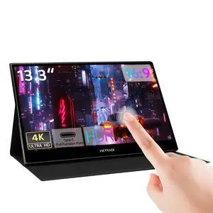 4K UHD Touchscreen Ultra Portable Monitor for Gaming and Designing, 13.3 Slim UHD (3840 x 2160) Touch 100% sRGB, Type-C, USB & Mini HDMI Portable Gaming Monitor with Cover 4K UHD Touchscreen Ultra Portable Monitor for Gaming and Designing, 13.3 Slim UHD (3840 x 2160) Touch 100% sRGB, Type-C, USB & Mini HDMI Portable Gaming Monitor with Cover