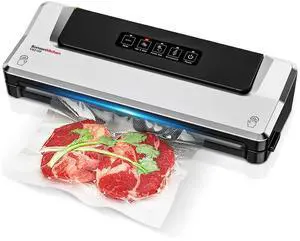 Vacuum Sealer Machine, Fast-Compact Food Sealer, Multi-Functional Food Vacuum Sealer with 5 Vacuum Bags & Accessory Hose, Technology for High-Speed Continuous Working, Silver Vacuum Sealer Machine, Fast-Compact Food Sealer, Multi-Functional Food Vacuum Sealer with 5 Vacuum Bags & Accessory Hose, Technology for High-Speed Continuous Working, Silver