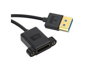 DisplayPort 1.4 Cable DisplayPort Male to Female 8K@60Hz 4K@240Hz 32.4Gbps High Speed Gold Plated Ultrafine Extension Cable Panel Mount Type 0.98FT/0.3M DisplayPort 1.4 Cable DisplayPort Male to Female 8K@60Hz 4K@240Hz 32.4Gbps High Speed Gold Plated Ultrafine Extension Cable Panel Mount Type 0.98FT/0.3M
