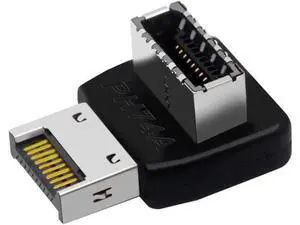 USB 3.2 Type-E 90 Degree Front Panel Socket, Vertical USB C Header Adapter Converter for Computer Motherboard (PH74A) USB 3.2 Type-E 90 Degree Front Panel Socket, Vertical USB C Header Adapter Converter for Computer Motherboard (PH74A)