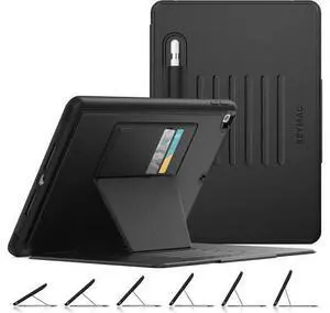 Case for iPad 9th/8th/7th Generation 10.2'', Strong Magnetic Auto Sleep Shockproof Case with Absorbing Multi-Angles Stand, Pen Holder, Card Slot (Black) Case for iPad 9th/8th/7th Generation 10.2'', Strong Magnetic Auto Sleep Shockproof Case with Absorbing Multi-Angles Stand, Pen Holder, Card Slot (Black)
