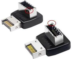 2 Pack USB 3.1 Type-E Front Panel Socket Motherboard Header 90 Degree Angled Adapter 2 Pack USB 3.1 Type-E Front Panel Socket Motherboard Header 90 Degree Angled Adapter