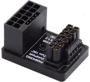 12VWR ATX3.0 PCI-E 5.0 Power Modular Adapter Male to Female Up Angled 360 Degree for 4080 5090TI 16Pin 12+4P Graphics Card 12VWR ATX3.0 PCI-E 5.0 Power Modular Adapter Male to Female Up Angled 360 Degree for 4080 5090TI 16Pin 12+4P Graphics Card