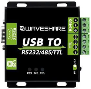 Waveshare USB to RS232 / RS485 / TTL Industrial Isolated Converter with Original FT232RL Embedded Protection Circuits and Aluminium Alloy Enclosure for Industrial Control Equipments Waveshare USB to RS232 / RS485 / TTL Industrial Isolated Converter with Original FT232RL Embedded Protection Circuits and Aluminium Alloy Enclosure for Industrial Control Equipments