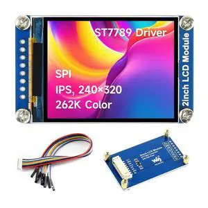 2inch LCD Display Module, Compatible with Raspberry Pi/Pi zero/Arduino/Esp32, with ST7789 Driver, 262K Color, IPS Screen, 240×320 Resolution, SPI Interface 2inch LCD Display Module, Compatible with Raspberry Pi/Pi zero/Arduino/Esp32, with ST7789 Driver, 262K Color, IPS Screen, 240×320 Resolution, SPI Interface