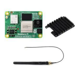 CM5 Waveshare Pi Compute Module 5Comes with an Official Raspberry Pi CM5104032 (with Wireless, 4GB RAM, 32GB eMMC Flash), an Antenna Kit and a HEATSINK. (3 Items) CM5 Waveshare Pi Compute Module 5Comes with an Official Raspberry Pi CM5104032 (with Wireless, 4GB RAM, 32GB eMMC Flash), an Antenna Kit and a HEATSINK. (3 Items)
