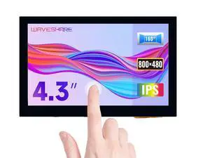 waveshare 4.3inch Capacitive Touch Display Compatible with Raspberry Pi 5/4B/3B+/3A+/3B/2B/B+/A+/CM3/3+/4 800×480 Resolution IPS Wide Angle MIPI DSI Interface waveshare 4.3inch Capacitive Touch Display Compatible with Raspberry Pi 5/4B/3B+/3A+/3B/2B/B+/A+/CM3/3+/4 800×480 Resolution IPS Wide Angle MIPI DSI Interface