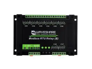 Waveshare Industrial Modbus RTU 8-Ch Relay Module (B) with RS485 Interface, Multi Isolation Protection Circuits, 7~36V Power Supply Waveshare Industrial Modbus RTU 8-Ch Relay Module (B) with RS485 Interface, Multi Isolation Protection Circuits, 7~36V Power Supply