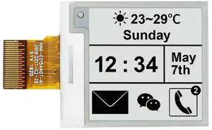 1.54inch E-Ink Raw Display, Compatible with Raspberry Pi 5/4B/3B/Zero/Zero W/Zero 2W/Pico/Pico W/Pico WH, 200x200 Resolution with SPI Interface, Without PCB, Supports Partial Refresh 1.54inch E-Ink Raw Display, Compatible with Raspberry Pi 5/4B/3B/Zero/Zero W/Zero 2W/Pico/Pico W/Pico WH, 200x200 Resolution with SPI Interface, Without PCB, Supports Partial Refresh