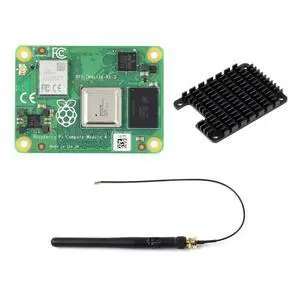 waveshare Pi Compute Module 4 Comes with an Official Raspberry Pi CM4101000 (with Wireless, 1GB RAM, Lite Version), an Antenna Kit and a HEATSINK. (3 Items) waveshare Pi Compute Module 4 Comes with an Official Raspberry Pi CM4101000 (with Wireless, 1GB RAM, Lite Version), an Antenna Kit and a HEATSINK. (3 Items)