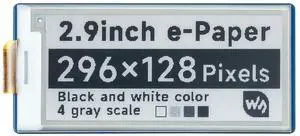 waveshare 2.9inch E-Paper E-Ink Display Module for Raspberry Pi Pico 296×128 Pixels Black/White Partial Refresh Support with SPI Interface waveshare 2.9inch E-Paper E-Ink Display Module for Raspberry Pi Pico 296×128 Pixels Black/White Partial Refresh Support with SPI Interface