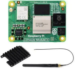 Waveshare CM5 Pi Compute Module 5Comes with an Official Raspberry Pi CM5108032 (with Wireless, 8GB RAM, 32GB eMMC Flash), an Antenna Kit and a HEATSINK. (3 Items) Waveshare CM5 Pi Compute Module 5Comes with an Official Raspberry Pi CM5108032 (with Wireless, 8GB RAM, 32GB eMMC Flash), an Antenna Kit and a HEATSINK. (3 Items)