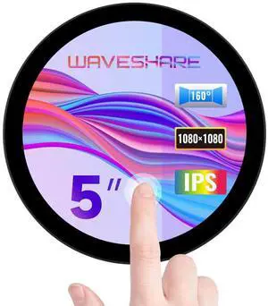 waveshare 5inch HDMI Round Touch Display, 1080 × 1080 Resolution, IPS, 10-Point Touch, Compatible with Raspberry Pi 5/4B/3B/Zero/Zero W/Zero 2W/Pico/Pico W/Pico WH waveshare 5inch HDMI Round Touch Display, 1080 × 1080 Resolution, IPS, 10-Point Touch, Compatible with Raspberry Pi 5/4B/3B/Zero/Zero W/Zero 2W/Pico/Pico W/Pico WH