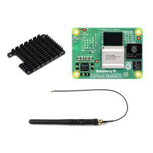 CM5 Waveshare Pi Compute Module 5Comes with an Official Raspberry Pi CM5002016 (Without Wireless, 2GB RAM, 16GB eMMC Flash), an Antenna Kit and a HEATSINK. (3 Items) CM5 Waveshare Pi Compute Module 5Comes with an Official Raspberry Pi CM5002016 (Without Wireless, 2GB RAM, 16GB eMMC Flash), an Antenna Kit and a HEATSINK. (3 Items)