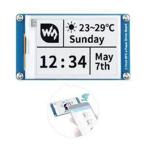 waveshare 2.7inch Passive-Powered E-Paper Module, Novel Passive NFC Technology, No Battery Required, No More Battery Life Trouble, Black and White Display Colors waveshare 2.7inch Passive-Powered E-Paper Module, Novel Passive NFC Technology, No Battery Required, No More Battery Life Trouble, Black and White Display Colors