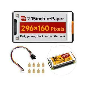 2.15inch e-Paper HAT+ (G), Compatible with Raspberry Pi 5/4B/3B/Zero/Zero W/Zero 2W/Pico/Pico W/Pico WH, 296x160, Red/Yellow/Black/White, SPI Interface 2.15inch e-Paper HAT+ (G), Compatible with Raspberry Pi 5/4B/3B/Zero/Zero W/Zero 2W/Pico/Pico W/Pico WH, 296x160, Red/Yellow/Black/White, SPI Interface