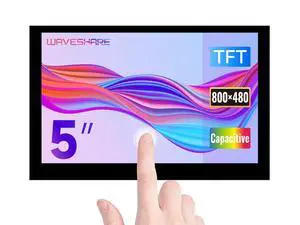 waveshare 5inch Capacitive Touch Display Compatible with Raspberry Pi 5/4B/3B+/3A+/3B/2B/B+/A+/CM3/3+/4 800×480 Resolution DSI Interface waveshare 5inch Capacitive Touch Display Compatible with Raspberry Pi 5/4B/3B+/3A+/3B/2B/B+/A+/CM3/3+/4 800×480 Resolution DSI Interface