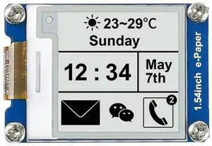1.54 Inch E-Paper Display Panel Module V2 Kit 3.3v/5v 200x200 Resolution E-Ink Electronic Screen Partial Refresh for Raspberry Pi/Jetson Nano/Arduino/STM32 with SPI Interface 1.54 Inch E-Paper Display Panel Module V2 Kit 3.3v/5v 200x200 Resolution E-Ink Electronic Screen Partial Refresh for Raspberry Pi/Jetson Nano/Arduino/STM32 with SPI Interface