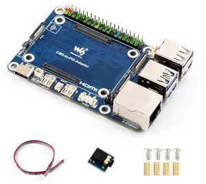 Waveshare CM5 to Pi 5 Adapter Board, Compatible with Raspberry Pi 5, Onboard Audio Header, Supports Connecting to Microphone Waveshare CM5 to Pi 5 Adapter Board, Compatible with Raspberry Pi 5, Onboard Audio Header, Supports Connecting to Microphone
