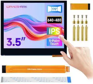 Waveshare 3.5inch DSI Capacitive Touch Display, Compatible with Raspberry Pi 5/4/3B+ Series Boards, 5-Point Touch, 640 × 480 Pixels, IPS Display Panel Waveshare 3.5inch DSI Capacitive Touch Display, Compatible with Raspberry Pi 5/4/3B+ Series Boards, 5-Point Touch, 640 × 480 Pixels, IPS Display Panel