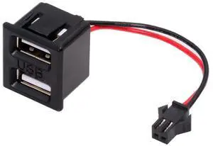 OEM DIY Dual Type-A Female Socket DC 5V Power to 2Pin Header Cable Pitch=2.54mm Latch Mount Type OEM DIY Dual Type-A Female Socket DC 5V Power to 2Pin Header Cable Pitch=2.54mm Latch Mount Type
