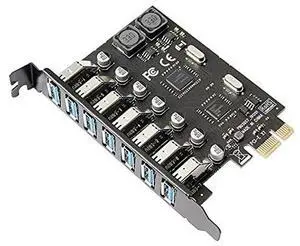 7 Ports PCI-E to USB 3.0 HUB PCI Express Expansion Card Adapter 5Gbps for Motherboard 7 Ports PCI-E to USB 3.0 HUB PCI Express Expansion Card Adapter 5Gbps for Motherboard