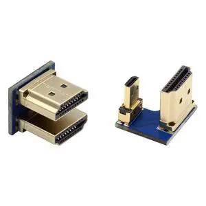 2pcs/Set HDMI to Micro HDMI Type A to Type-D Male Connector Socket Opposite U Shape Back Angled for Raspberry PI 3B/3B+/4B 2pcs/Set HDMI to Micro HDMI Type A to Type-D Male Connector Socket Opposite U Shape Back Angled for Raspberry PI 3B/3B+/4B