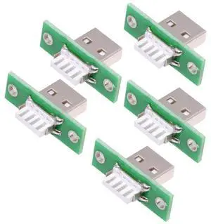 5pcs/Set Reversible DIY OEM USB Type-A Male Plug Connector with Panel Mount Solder Type 5pcs/Set Reversible DIY OEM USB Type-A Male Plug Connector with Panel Mount Solder Type