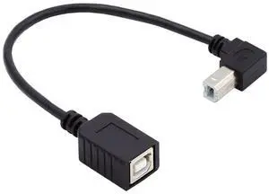 USB 2.0 B Type Male to Female Extension Cable Up Angled 90 Degree 20cm for Printer Scanner Disk USB 2.0 B Type Male to Female Extension Cable Up Angled 90 Degree 20cm for Printer Scanner Disk