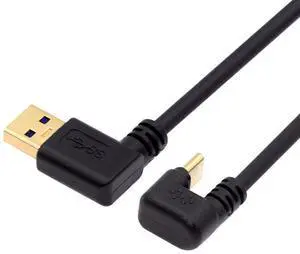 Right Angled USB3.0 Type-A to Type C USB-C Male to Male Power Data Cable 5Gbps USB-C Opposite U Shape Back Angled Right Angled USB3.0 Type-A to Type C USB-C Male to Male Power Data Cable 5Gbps USB-C Opposite U Shape Back Angled