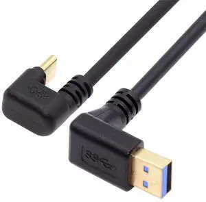 Up Angled USB3.0 Type-A to Type C USB-C Male to Male Power Data Cable 5Gbps USB-C Opposite U Shape Back Angled Up Angled USB3.0 Type-A to Type C USB-C Male to Male Power Data Cable 5Gbps USB-C Opposite U Shape Back Angled